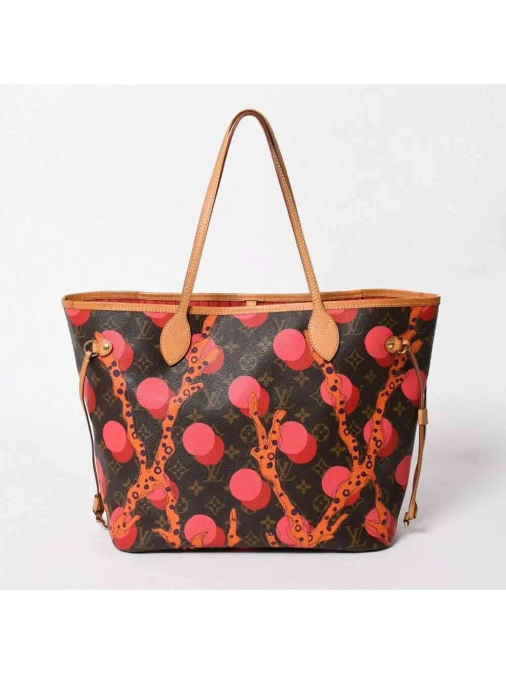 Louis Vuitton Monogram Ramage Neverfull MM Tote Canvas Brown Pink Gold
